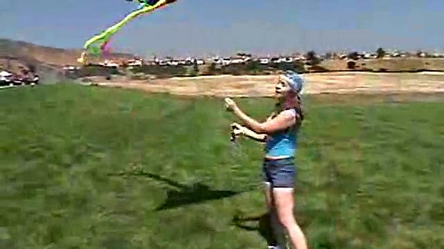 Little April Outdoors chugs a popsicle in her homemade video