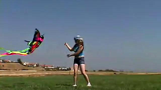 Little April Outdoors chugs a popsicle in her homemade video