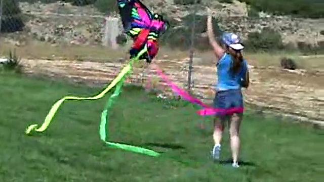 Little April Outdoors chugs a popsicle in her homemade video