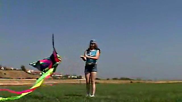 Little April Outdoors chugs a popsicle in her homemade video