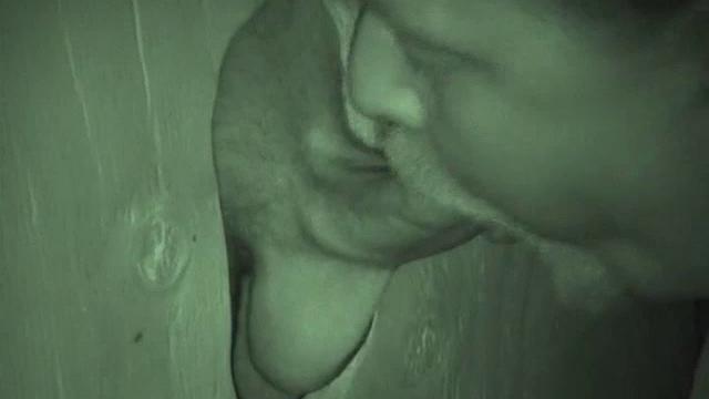 Most of the time, guys hitting the glory hole are into blowing their load fast and then they're out of there. Auntie Bob got a quick glimpse of him, on his way into the public rest room.