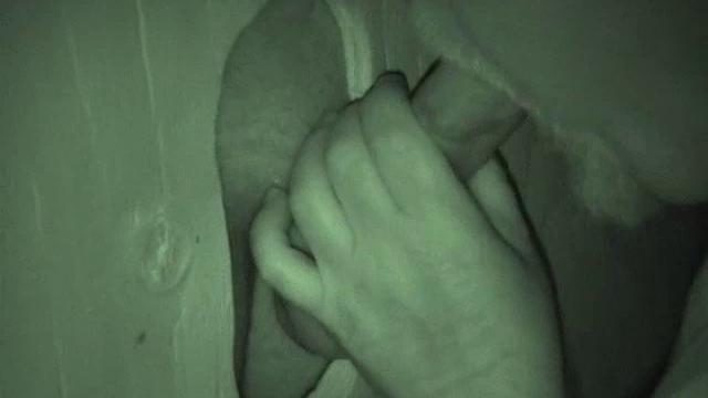 Most of the time, guys hitting the glory hole are into blowing their load fast and then they're out of there. Auntie Bob got a quick glimpse of him, on his way into the public rest room.