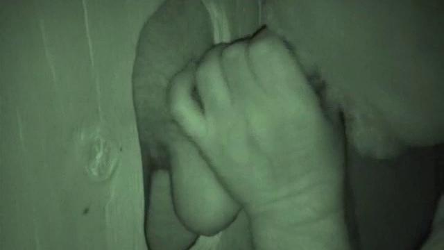 Most of the time, guys hitting the glory hole are into blowing their load fast and then they're out of there. Auntie Bob got a quick glimpse of him, on his way into the public rest room.