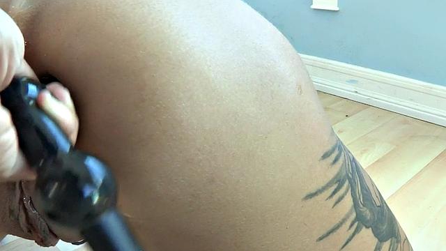 POV amateur anal dyke fucked in ass with anal beads by GF