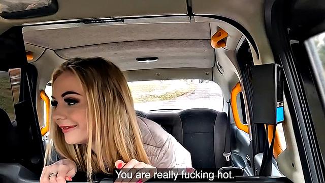 Cab 21yo tattooed babe smashed from behind by car driver