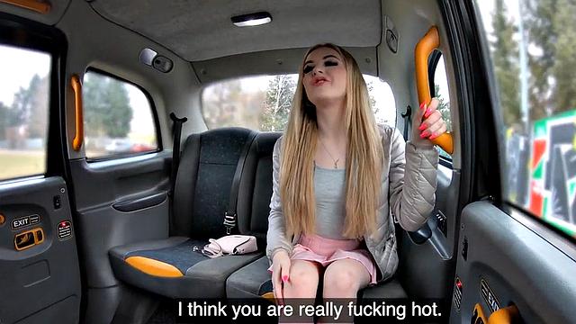 Cab 21yo tattooed babe smashed from behind by car driver