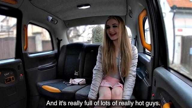 Cab 21yo tattooed babe smashed from behind by car driver