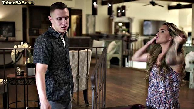 Stunning inked ebony cockriding stepbro