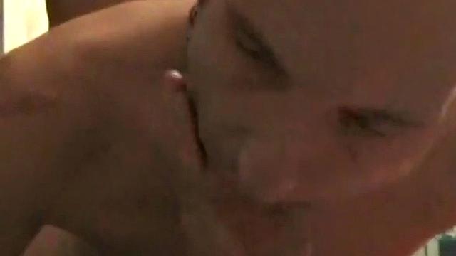 Skinny German guy fucked in closeup homemade threesome