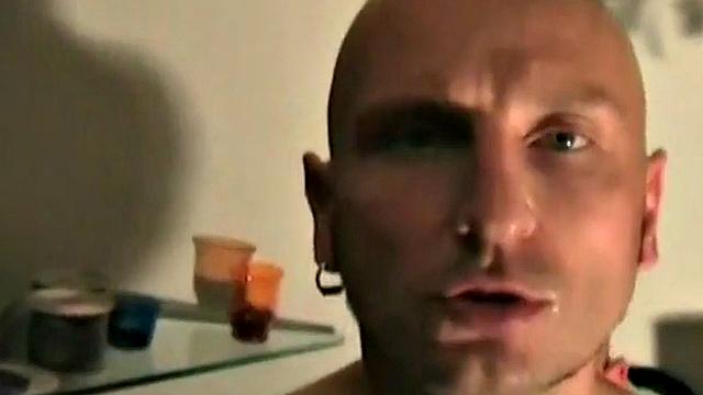 Skinny German guy fucked in closeup homemade threesome