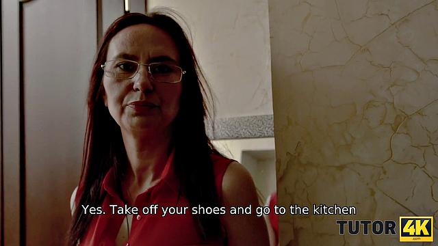 TUTOR4K. Fellow punishes hot mature pretending to be his new tutor