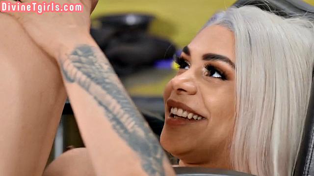 Horny trans sluts fucking each other