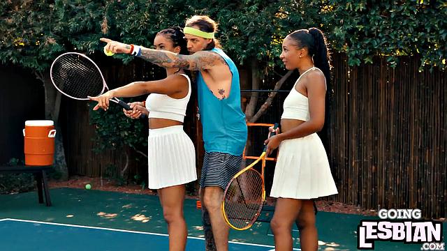 Ebony lez babes eating each other