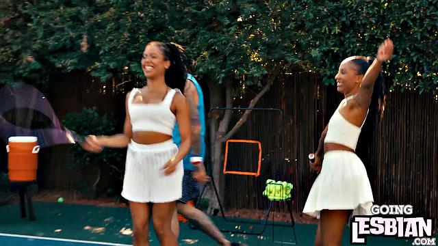 Ebony lez babes eating each other