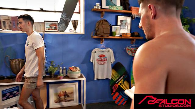 FalconStudios - Summer Jocks Meet Hot Hunk In Store For Good Barebacking
