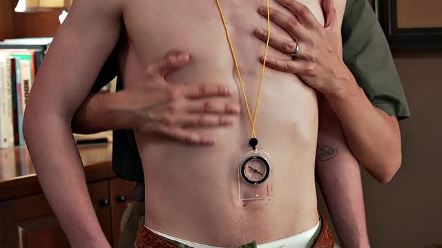 Barebacking gaydaddy fucks office twink in tiny ass