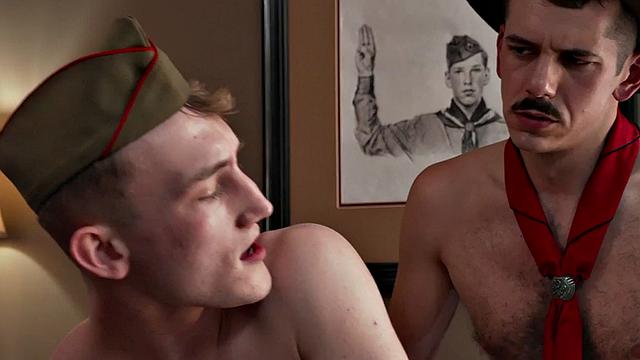 Barebacking gaydaddy fucks office twink in tiny ass