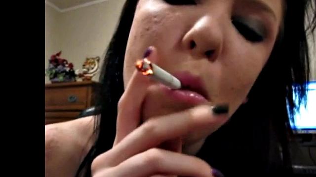 Riley Rebel Smoking Lust showing Tits