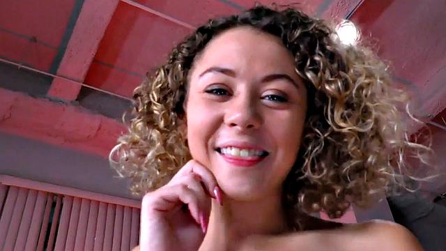 Petite POV amateur 21yo gets 3way fucked in sweet pussy