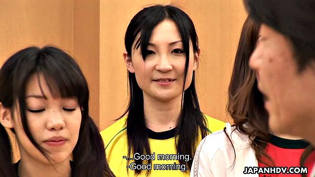 Amazing group sex with Japanese soccer players