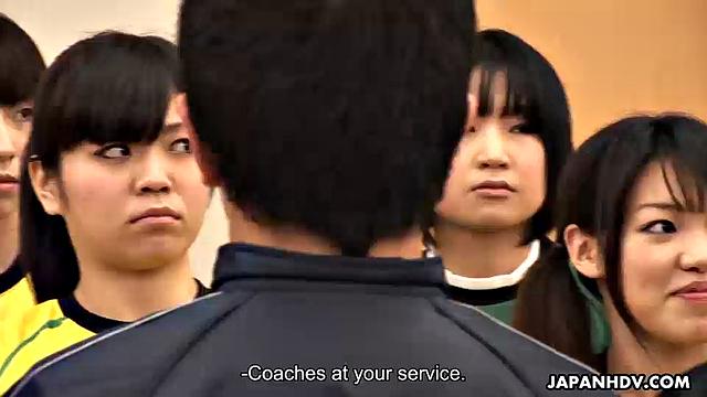 Amazing group sex with Japanese soccer players