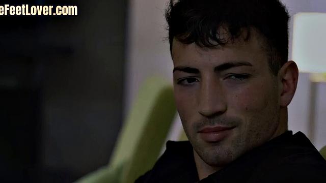 Footworship stunning model sucks cock and gets fucked