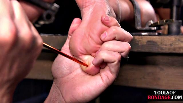 Submissive babe dominated by master