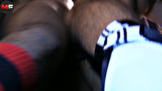 Interracial threesome with 2 black cocks vs a greedy white ass - The fucking fitting room