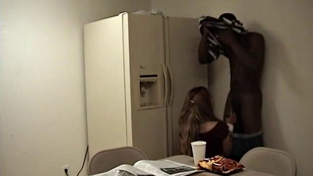 Cheating Girlfriend Caught Blowing A Big Black Cock