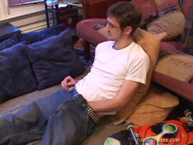 After a long hard day, Michael Whitewood is ready to unwind. So, after a quick skate around town, and a little food, Michael has one more urge that needs taking care of. As his porn plays, Michael's hand finds its way into his pants.