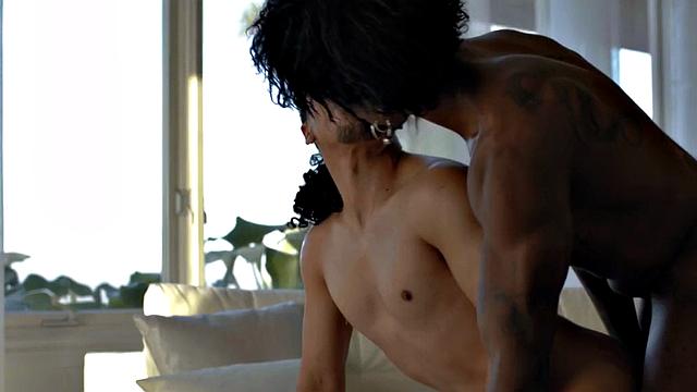 BBC gay fucks perverted stud in tight asshole