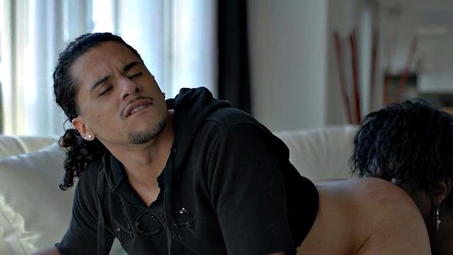 BBC gay fucks perverted stud in tight asshole