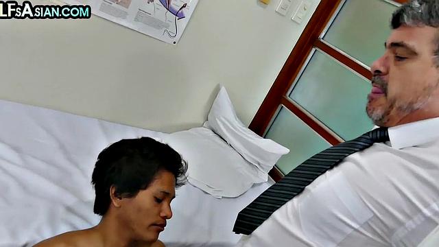 Mature doctor anal fingering twink