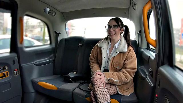 Pierced n inked cab bae in fishnet pantyhose smashed outdoors