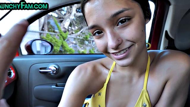 Cute Stepsis in bikini knows how to deepthroat in 69 pose