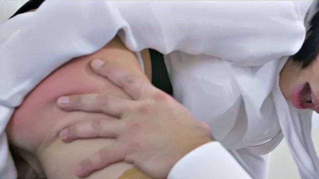 Naughty office babe loves riding hard dick after work