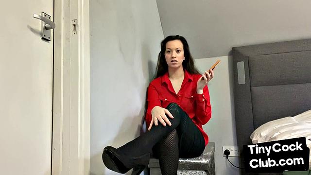 SPH domina humiliates pathetic cocks from her phone