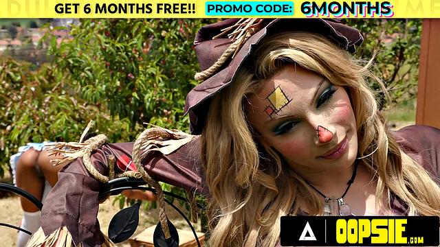 OOPSIE - Naive Destiny Mira Gets Lured Into Barn By Farmer Lola Morena & Scarecrow Ariel Demure