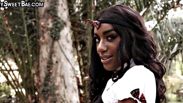 Sweet black babe pounded by BBC after deepthroat