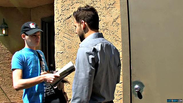 Paper Boy Hooks Up with Sugar Daddy - Noah Carlisle & Preston Steel