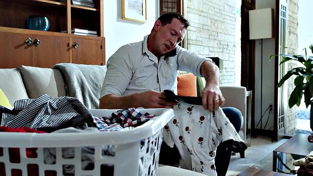 Taboo stepdad bareback fucks stepson's asshole while alone