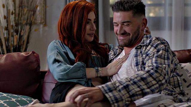 Ginger transgender gets anal hole fucked by nice male dick