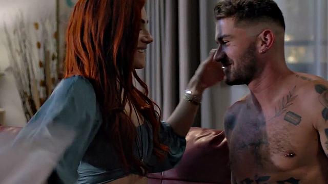 Ginger transgender gets anal hole fucked by nice male dick