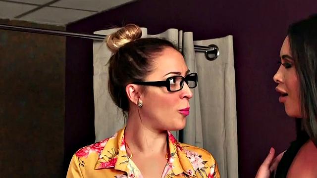 CFNM dommes sucking and wanking in interracial group