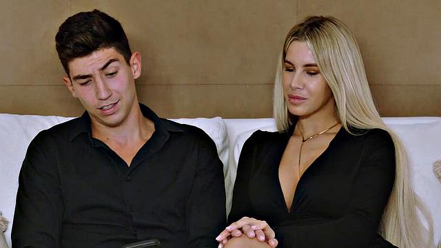 Hot and crazy Miss Naughty shows off her enticing abilities as she blows her guest in the kitchen, giving him a suck off that will leave him erect.