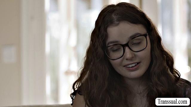 Fucking my chubby nerd neighbor in my house