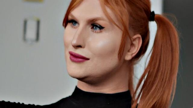 Busty ginger babe barebacked while jerking off