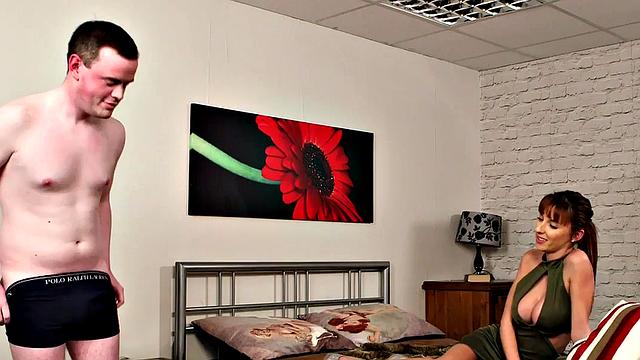 Bigtit british voyeur gets boobs out for jerking bf