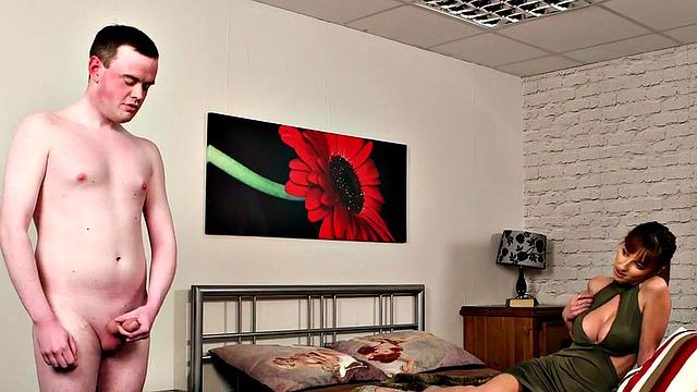 Bigtit british voyeur gets boobs out for jerking bf