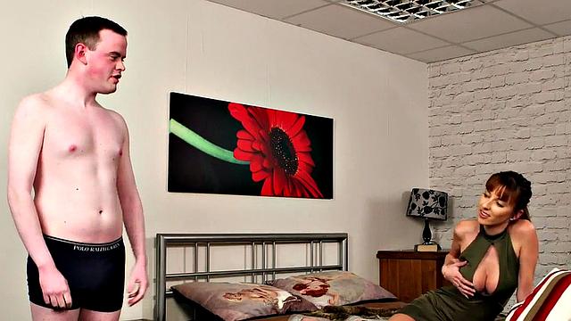 Bigtit british voyeur gets boobs out for jerking bf